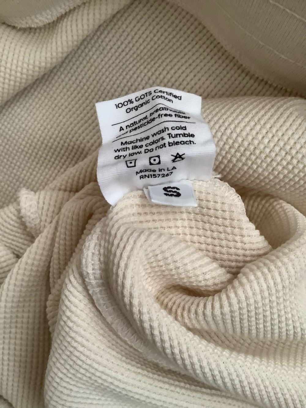 MATE Organic Cotton Waffle Drawstring Pants - Picture 3 of 14
